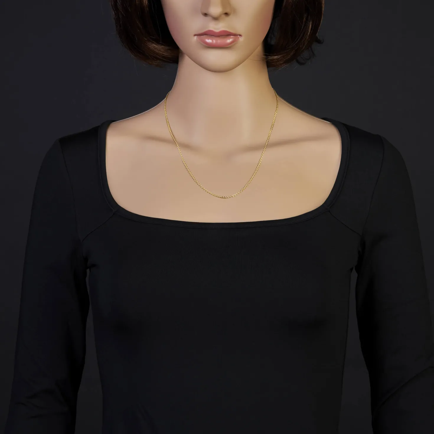 1,9mm Rund-Ankerkette 585 Gold Gelbgold Kette Collier Halskette 50cm