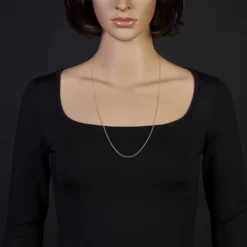 1,9mm Rund-Ankerkette 750 Gold Gelbgold Kette Collier Halskette, 70cm