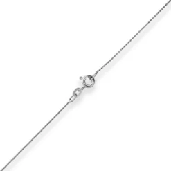 0,8mm Rund-Ankerkette Goldkette Collier Halskette aus 375 Gold Weißgold 45cm