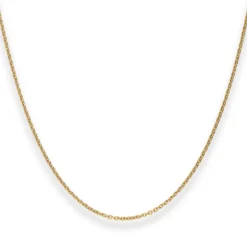 1,3mm Rund-Ankerkette Goldkette Collier Halskette aus 750 Gold Gelbgold 45cm
