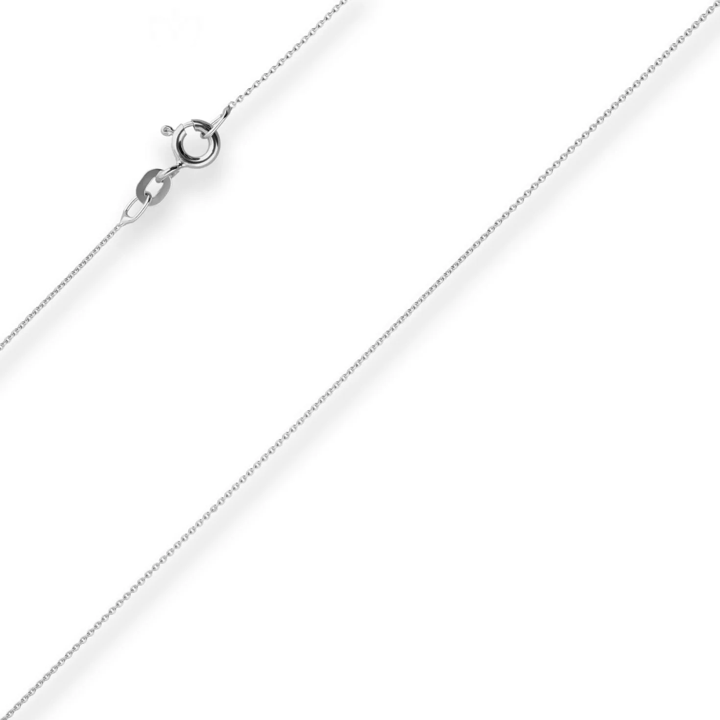 0,8mm Rund-Ankerkette Goldkette Collier Halskette aus 585 Gold Weißgold 45cm