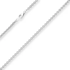3,2mm Rund-Ankerkette Goldkette Collier Halskette aus 750 Gold Weißgold 50cm