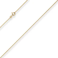 1,3mm Rund-Ankerkette Goldkette Collier Halskette aus 333 Gold Gelbgold 42cm