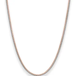 1,6mm Rund-Ankerkette Goldkette Collier Halskette aus 585 Gold rot/weiß 42cm