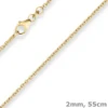 2mm Rund-Ankerkette Goldkette Collier Halskette aus 333 Gold Gelbgold 55cm