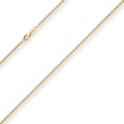 2,4mm Rund-Ankerkette Goldkette Collier Halskette aus 333 Gold Gelbgold 45cm
