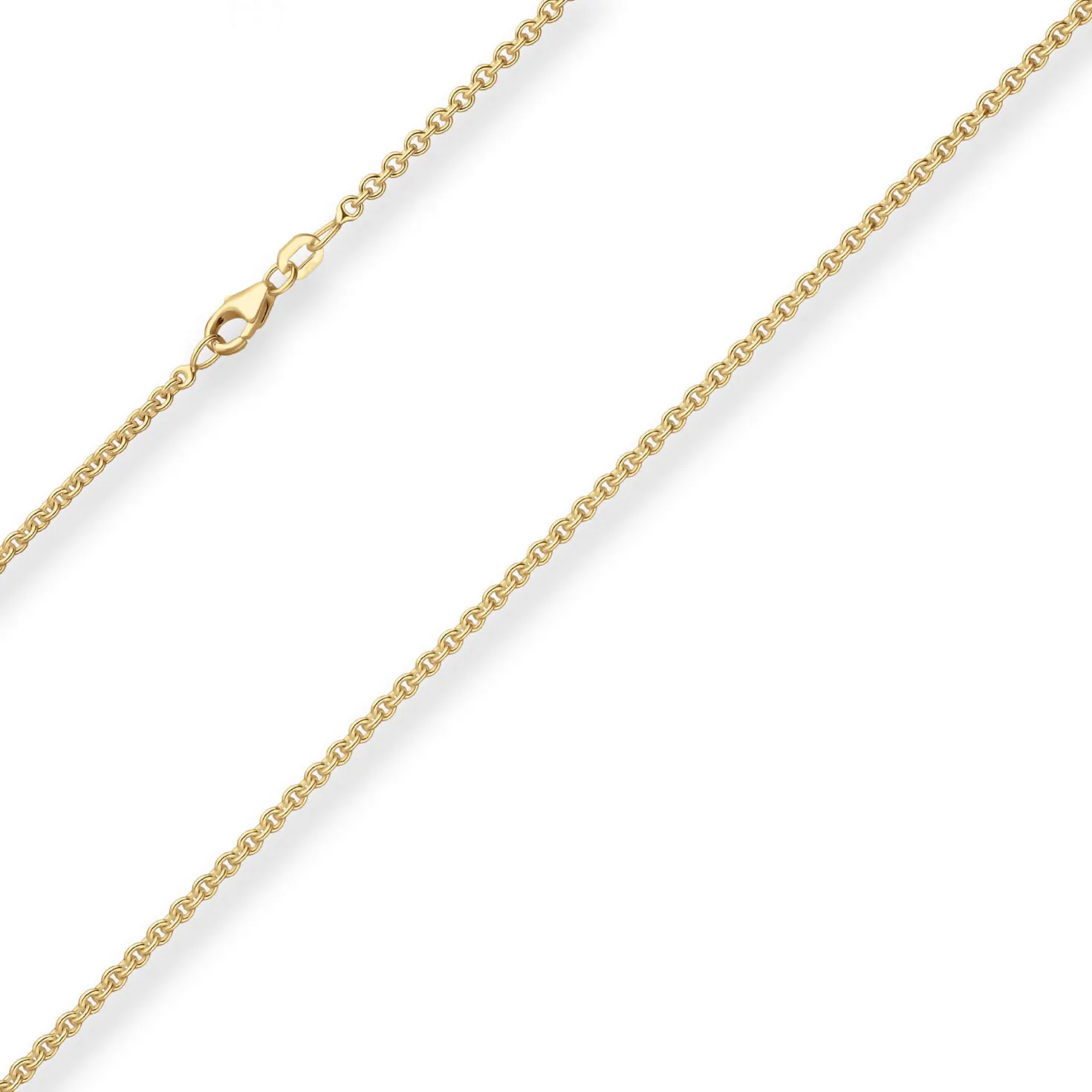 2,4mm Rund-Ankerkette Goldkette Collier Halskette aus 333 Gold Gelbgold 45cm