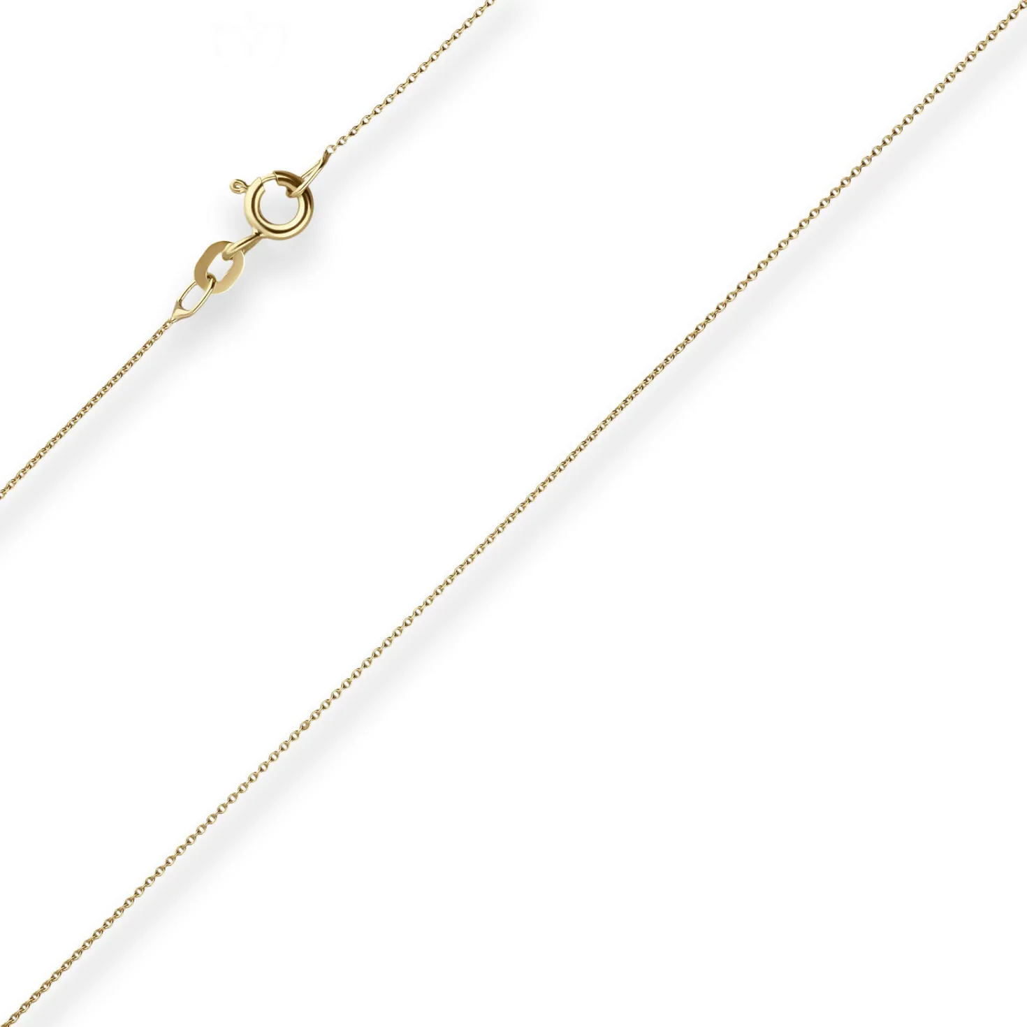 0,8mm Rund-Ankerkette Goldkette Collier Halskette aus 333 Gold Gelbgold 45cm