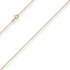 1,3mm Rund-Ankerkette Goldkette Collier Halskette aus 333 Gold Gelbgold 38cm