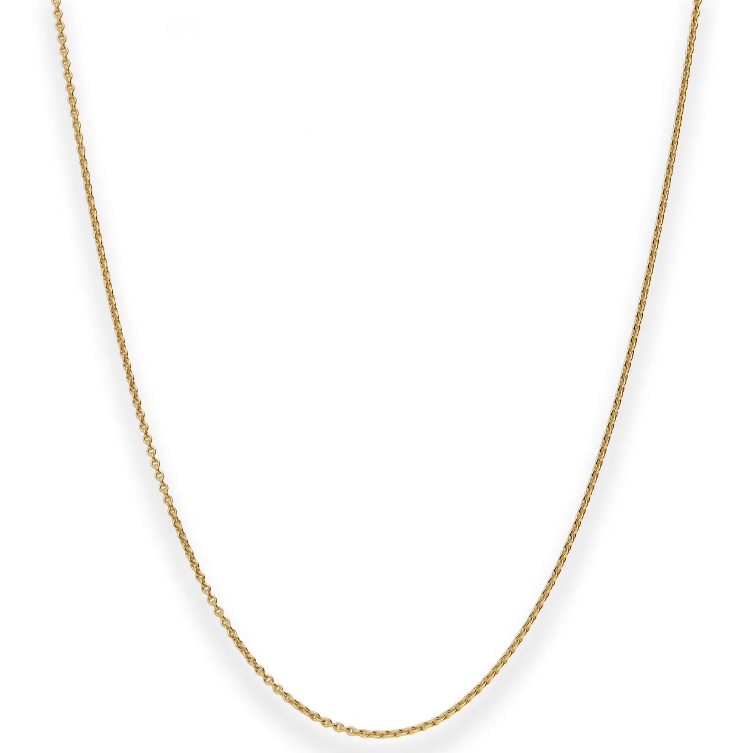 1,3mm Rund-Ankerkette Goldkette Collier Halskette aus 333 Gold Gelbgold 38cm