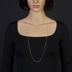 1,9mm Rund-Ankerkette 750 Gold Rotgold Kette Collier Halskette, 90cm