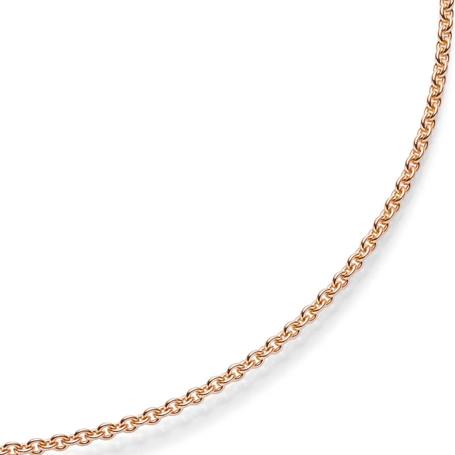 1,9mm Rund-Ankerkette 750 Gold Rotgold Kette Collier Halskette, 45cm