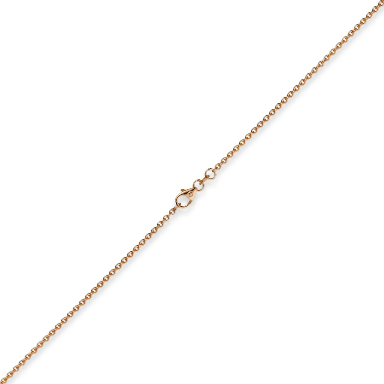 1,9mm Rund-Ankerkette 750 Gold Rotgold Kette Collier Halskette, 45cm
