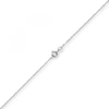 1,1mm Rund-Ankerkette 585 Gold Weißgold Kette Collier Halskette, 38cm
