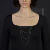 1,1mm Rund-Ankerkette 585 Gold Weißgold Kette Collier Halskette, 55cm