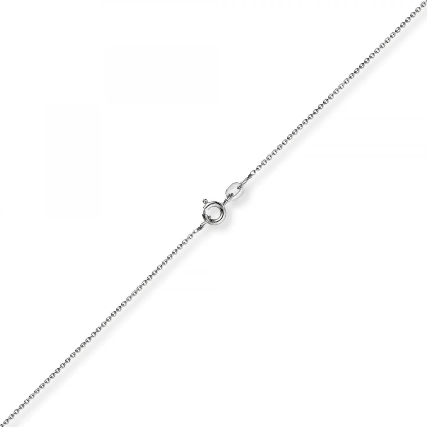 1,1mm Rund-Ankerkette 585 Gold Weißgold Kette Collier Halskette, 42cm