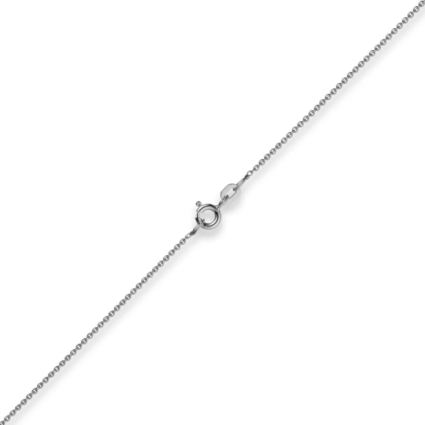 1,1mm Rund-Ankerkette 585 Gold Weißgold Kette Collier Halskette, 90cm