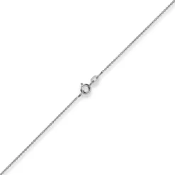 1,1mm Rund-Ankerkette 585 Gold Weißgold Kette Collier Halskette, 36cm
