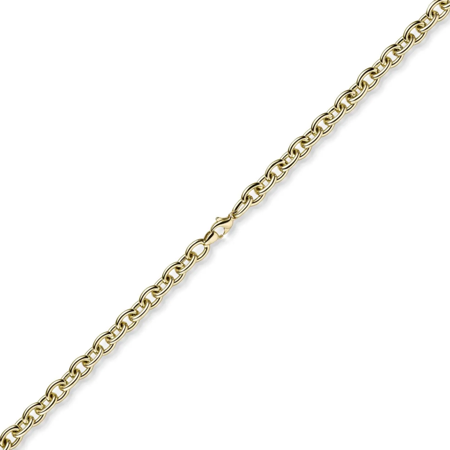 7,5mm Rundankerkette Halskette Collier aus 585 Gold Gelbgold 45cm