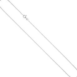 1,5mm Rundanker-Kette Halskette Collier aus 925 Silber rhodiniert 42cm