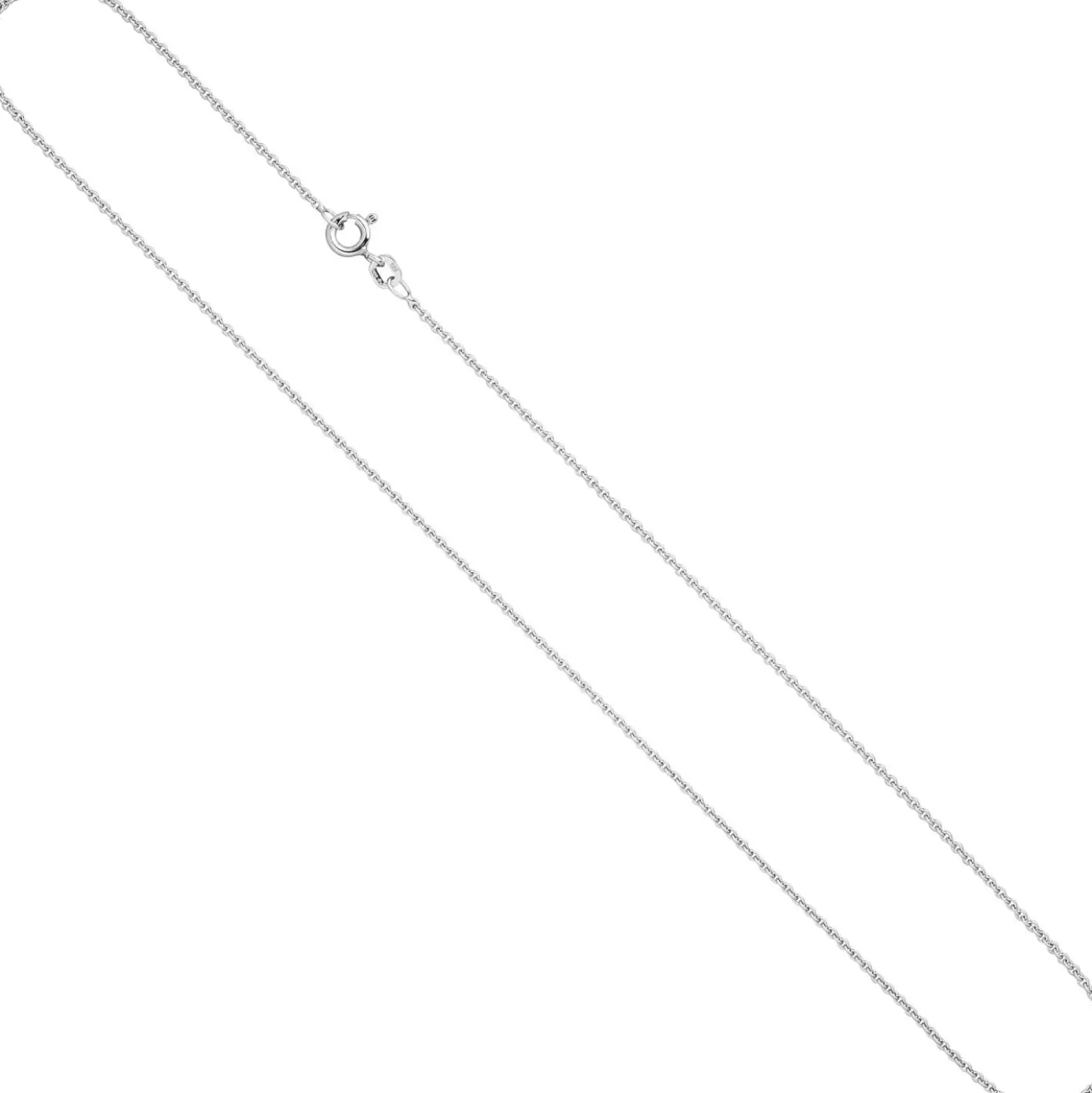1,5mm Rundanker-Kette Halskette Collier aus 925 Silber rhodiniert 42cm