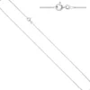1,5mm Rundanker-Kette Halskette Collier aus 925 Silber rhodiniert 45cm