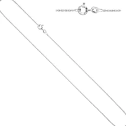 1,5mm Rundanker-Kette Halskette Collier aus 925 Silber rhodiniert 45cm