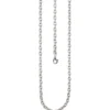 3,9mm Rundankerkette Halsschmuck aus 925 Silber rhodiniert diamantiert, 55cm