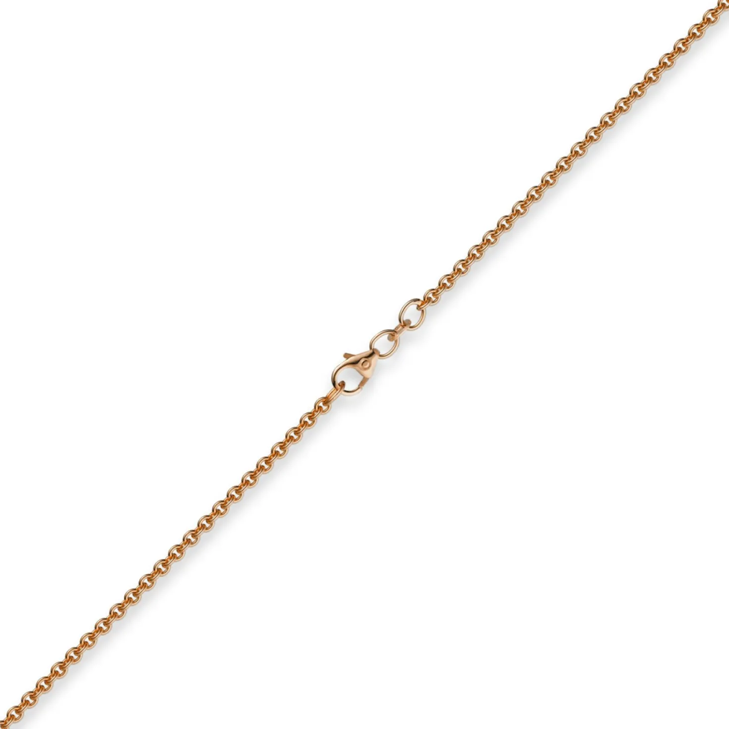 2,3mm Rund-Ankerkette Kette Collier, 750 Gold Rotgold Goldkette, 70cm