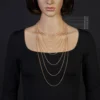2,3mm Rund-Ankerkette Kette Collier, 585 Gold Rotgold Goldkette, 55cm