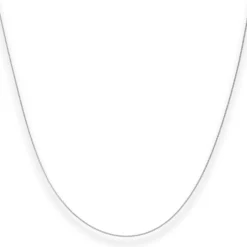 0,8mm Rund-Ankerkette Kette Collier aus 750 Gold Weißgold 42cm mit Zwischenöse