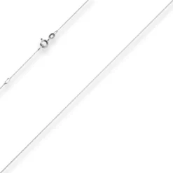 0,8mm Rund-Ankerkette Kette Collier aus 585 Gold Weißgold 45cm mit Zwischenöse