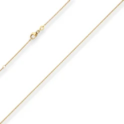 1,1mm Rund-Ankerkette Kette Collier aus 585 Gold Gelbgold 45cm mit Zwischenöse