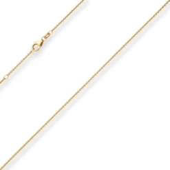 1,3mm Rund-Ankerkette Kette Collier aus 585 Gold Gelbgold 40cm mit Zwischenöse