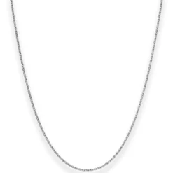 1,5mm Rund-Ankerkette Kette Collier aus 585 Gold Weißgold 45cm mit Zwischenöse