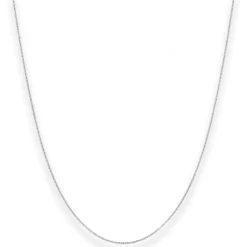 1,1mm Rund-Ankerkette Kette Collier aus 750 Gold Weißgold 42cm mit Zwischenöse