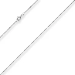 1,5mm Rund-Ankerkette Kette Collier Halskette aus 925 Silber rhodiniert 45cm