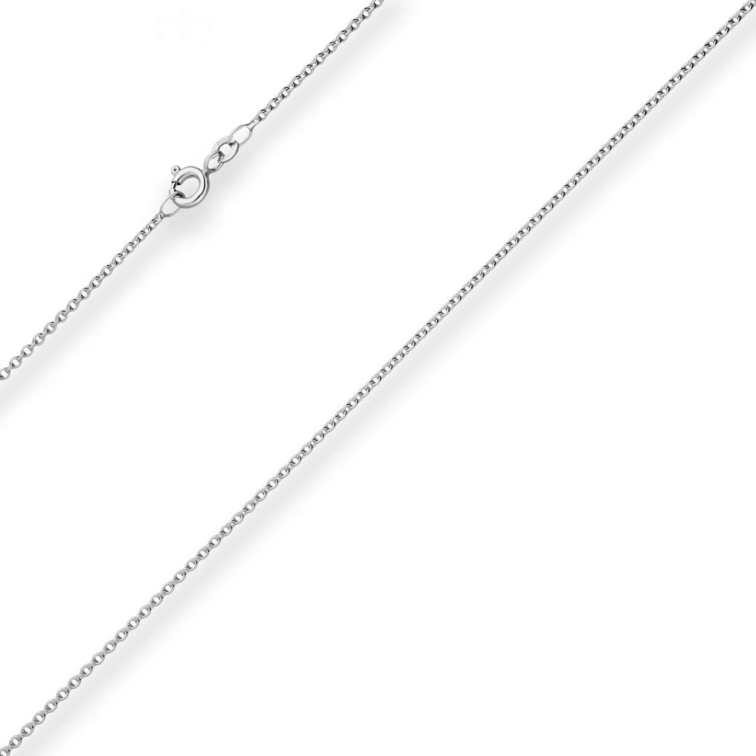 1,5mm Rund-Ankerkette Kette Collier Halskette aus 925 Silber rhodiniert 45cm
