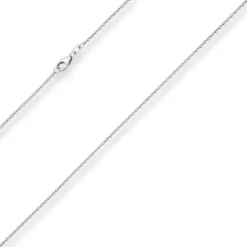 1,5mm Rund-Ankerkette Kette Collier Halskette aus 925 Silber rhodiniert 70cm