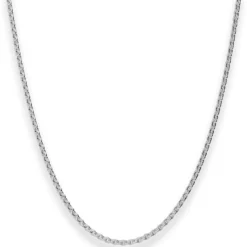 2,4mm Rund-Ankerkette Kette Collier Halskette aus 925 Silber rhodiniert 60cm