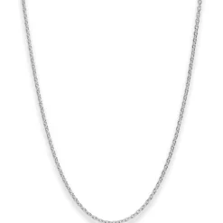 1,5mm Rund-Ankerkette Kette Collier Halskette aus 925 Silber rhodiniert 80cm