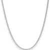 2,4mm Rund-Ankerkette Kette Collier Halskette aus 925 Silber rhodiniert 90cm