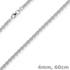 4mm Rund-Ankerkette Kette Collier Halskette 585 Gold Weißgold 60cm Halsschmuck
