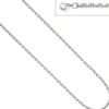 3,4mm Rundankerkette Kette Halskette Collier aus 925 Silber diamantiert, 50cm