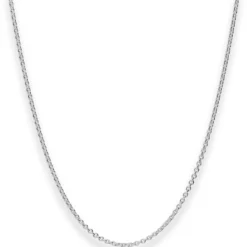 2mm Rund-Ankerkette Silberkette Collier Halskette aus 925 Silber rhodiniert 80cm