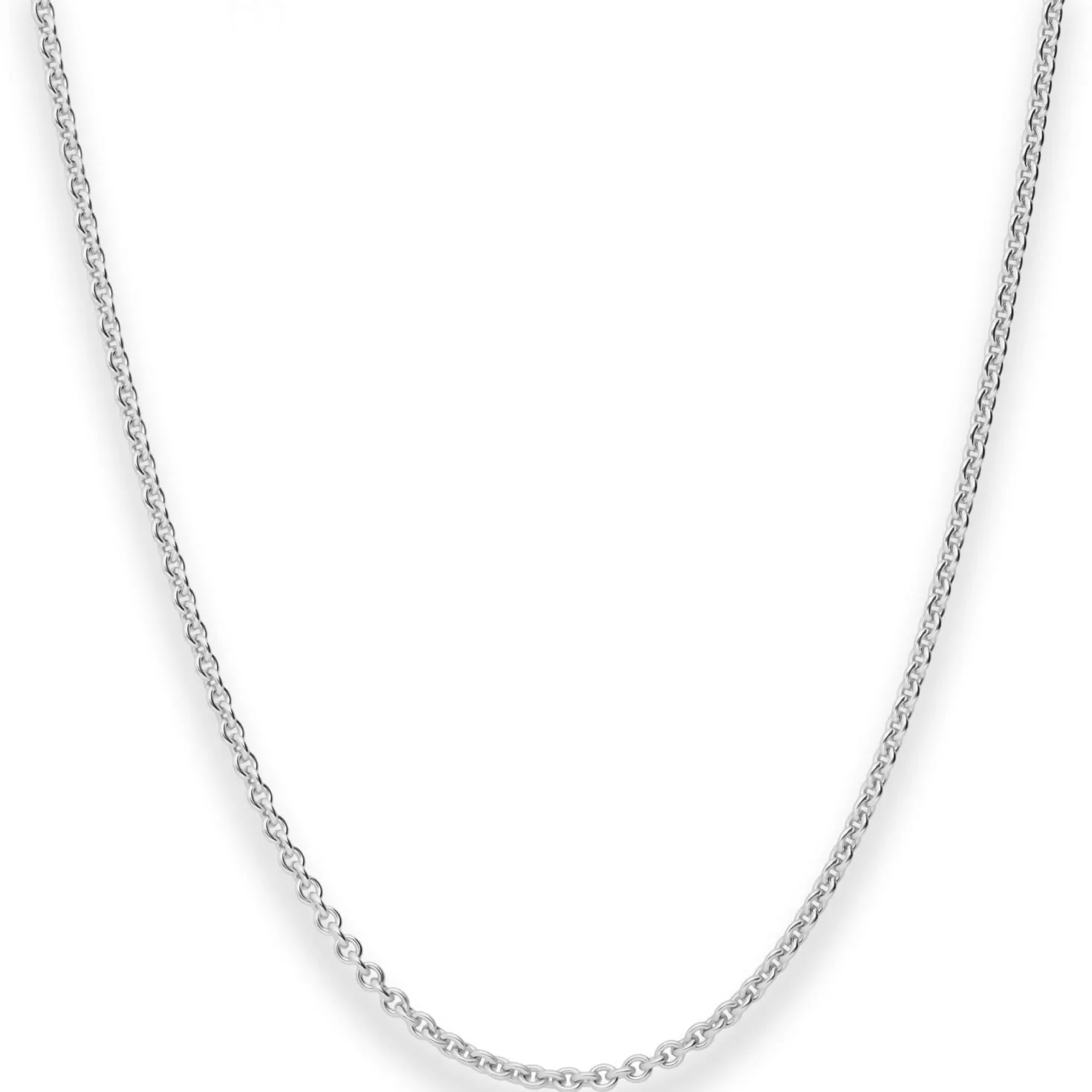2,4mm Rund-Ankerkette Silberkette Collier Halskette aus 925 Silber 45cm