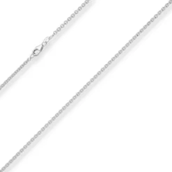 2,4mm Rund-Ankerkette Silberkette Collier Halskette aus 925 Silber 45cm