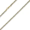 3mm runde Königskette Halskette Kette aus 585 Gold gelb/weiß bicolor 45cm