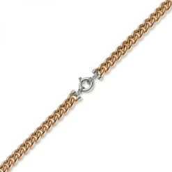 11,5mm Rundpanzer Kette Collier Halsschmuck 585 Gold Rotgold & Weißgold, 50cm