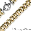 15mm Rundpanzerkette Panzerkette Kette, 585 Gold Gelbgold 45cm